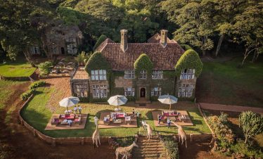 Giraffe Manor aerial view.